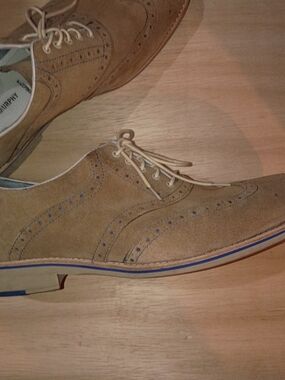 Johnston & Murphy Men's Suede Wingtip Dress Shoes - Tan - size 12